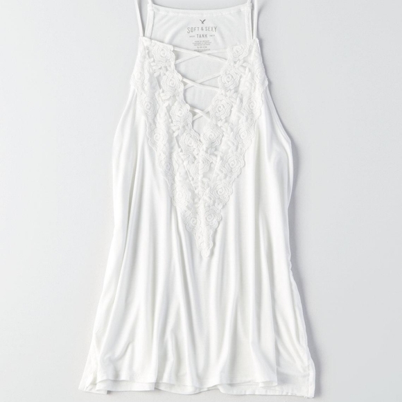 AEO Sleeveless Tank Top- White - Picture 5 of 6